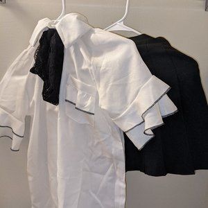 A Kawaii Business Casual Blouse and Skirt and Ribbon Set - NWOT